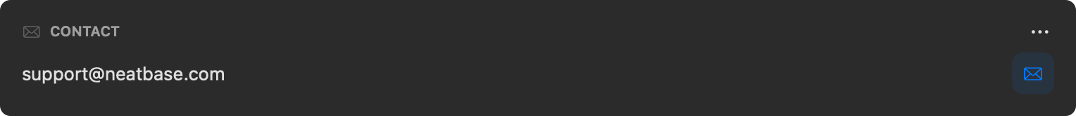 An Email field with its mail action button