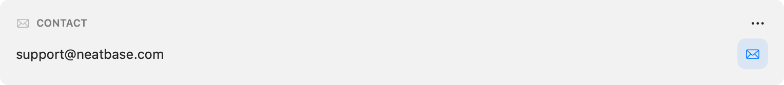 An Email field with its mail action button